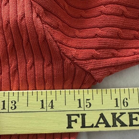 Vintage LINDA MATTHEWS Top Womens Medium Orange Babydoll Peplum Retro Y2K Preppy - Picture 9 of 9